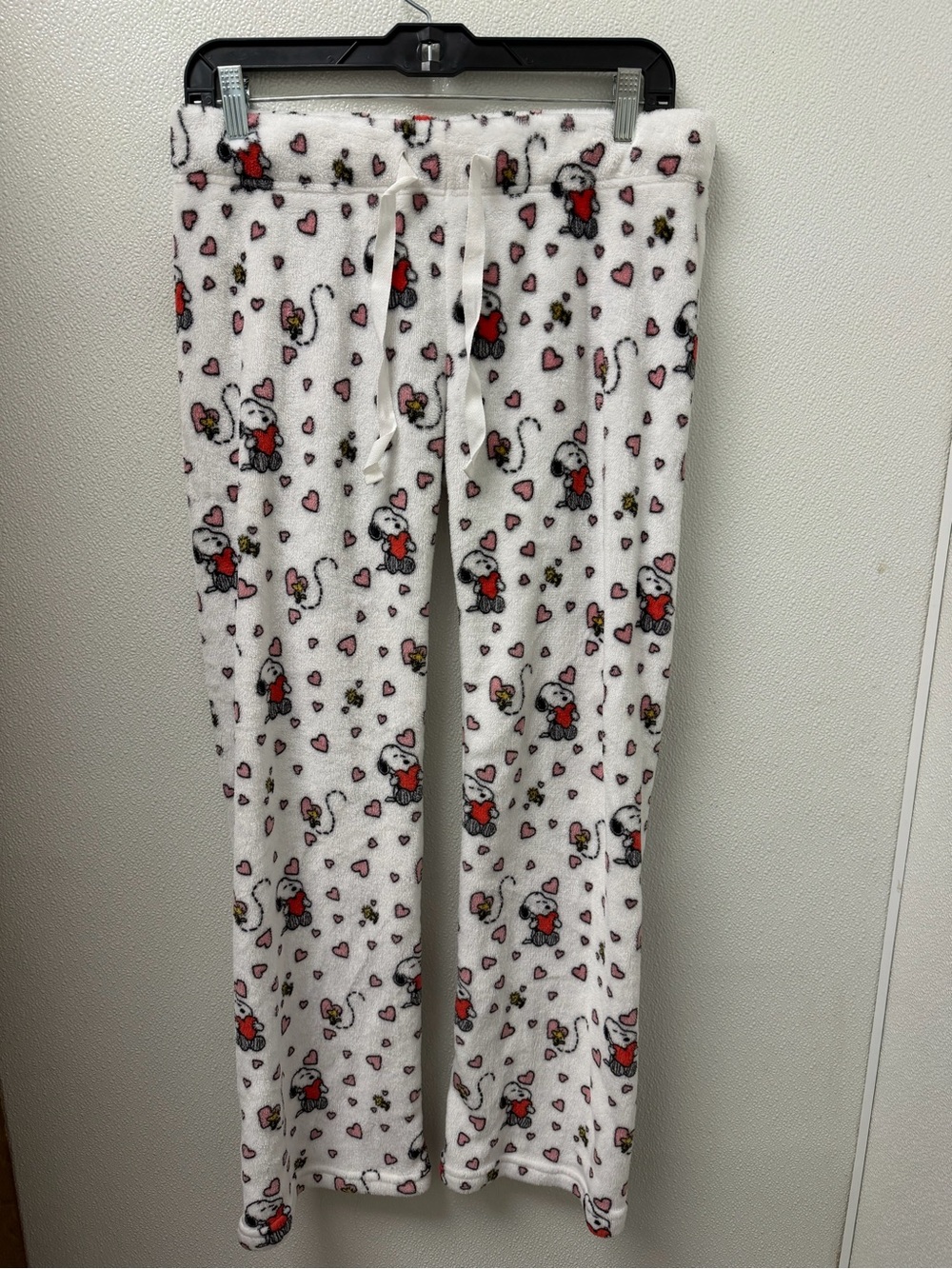 White Snoopy Print Cozy Pajama Pants